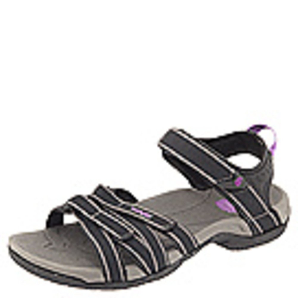 TEVA WOMEN'S TIRRA SANDAL, BLACK/GREY, 7